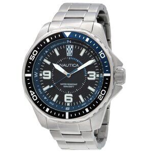 FX04644B NWT Nautica Fashion Men's Quartz Steel Authentic Watch